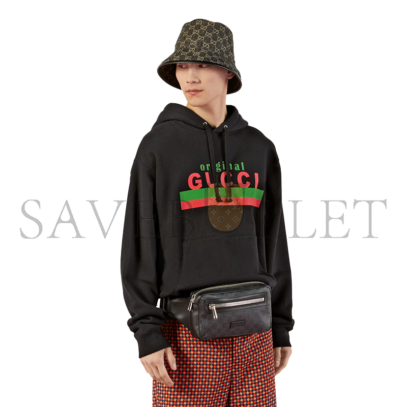 GUCCI GG BLACK SMALL BELT BAG ‎474293 (24*14*5.5cm)